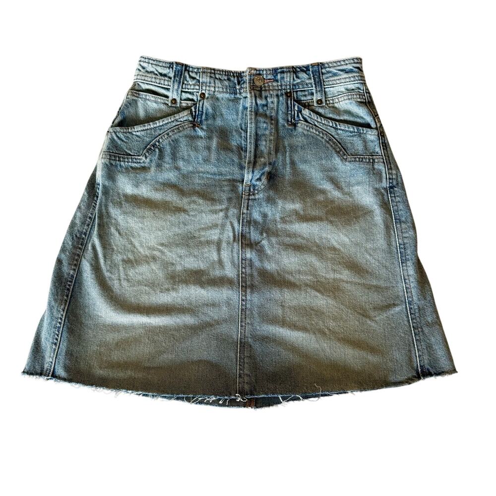 We The Free | Light Wash Denim Midi Skirt-size 27